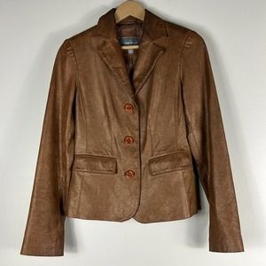 Apt. 9 Brown Leather Jacket
